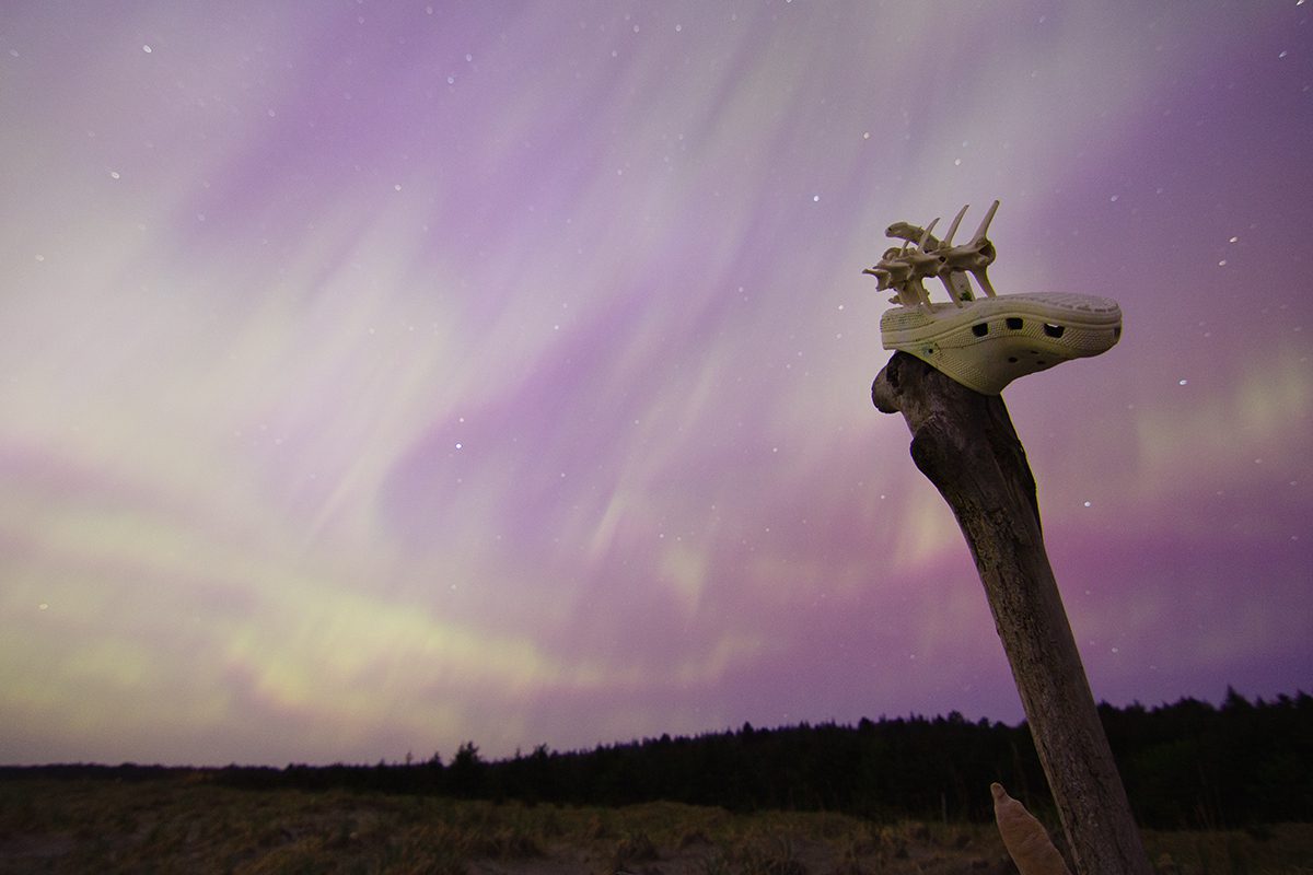 Auroras light up islands’ skies